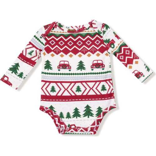 Lap Shoulder Bodysuit, Christmas Nostalgia - Angel Dear | Maisonette