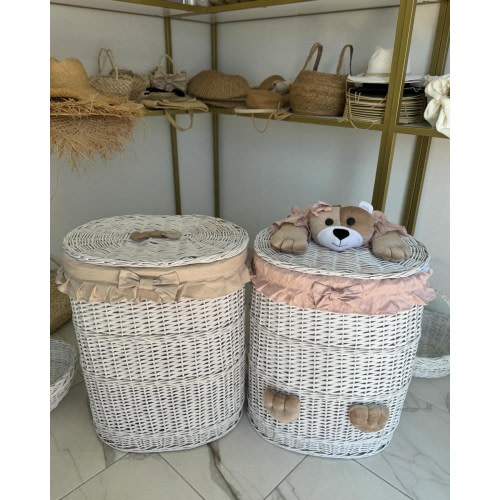 handmade wicker toy box ecofriendly wicker toy basket with lid lined toy storage chest nursery basket wicker organizer laundry hamper
