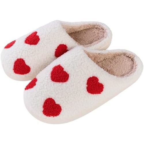 Cute Strawberry Pattern Women's Bedroom Slippers - Warm, Soft, Fuzzy, Non-Slip