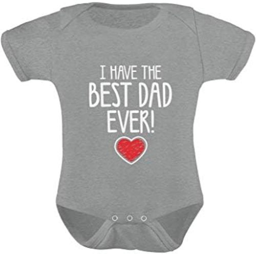 Tstars I Have the Best Dad Ever Father's Day Baby Outfit | Gift for New Dads Infant Boy Girl Bodysuit