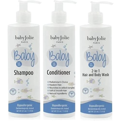 Baby Jolie - Baby Bath Time Set (Shampoo, Conditioner, 2 In 1 Hair And Body Wash)