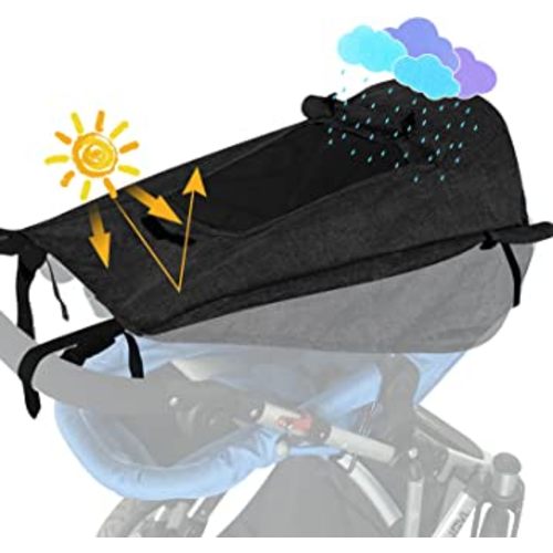 WD&CD Baby Stroller sunshade Buggy Stroller Sun Visor Carriage Sun Shade Canopy Cover for Prams Stroller Accessories Car Seat-BLack