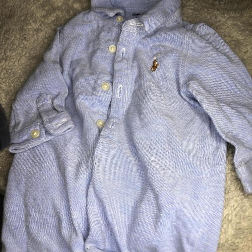 Blue Polo Ralph Lauren Baby Bodysuit #Polo