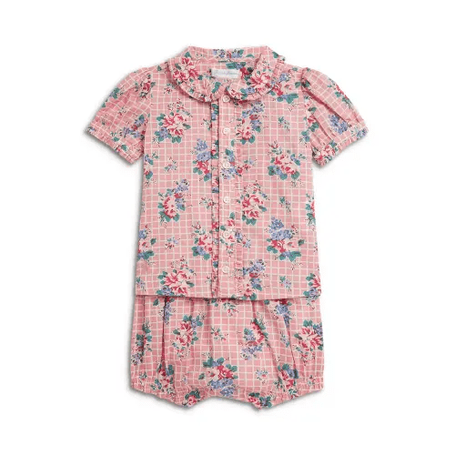 Polo Girls' Floral Slub Cotton Shirt & Bloomer - Baby