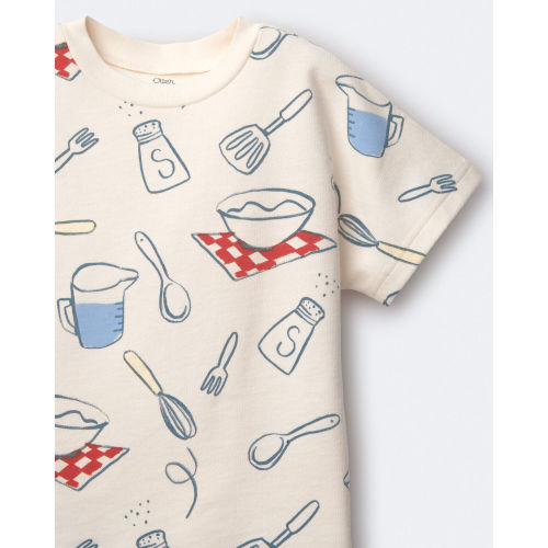Toddler Dolman Tee in Baking Print - 12 months - Cream - Otter Avenue | Carter's