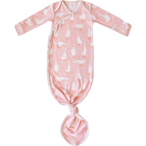 Goosie Newborn Knotted Gown - Copper Pearl | Maisonette