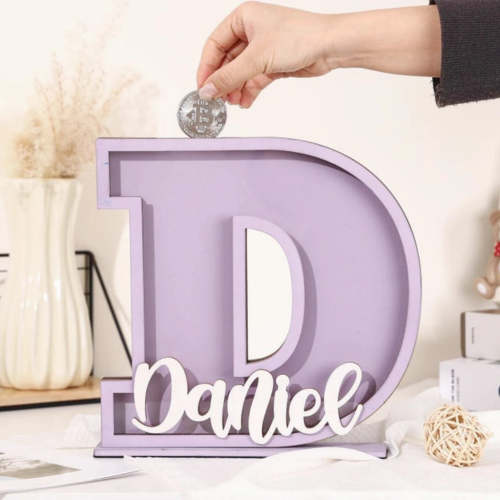 Personalized Letter Piggy Bank