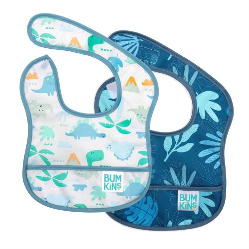 Starter Bib for Babies 6 to 24 months – Dinosaurs & Tropic| Bumkins Baby