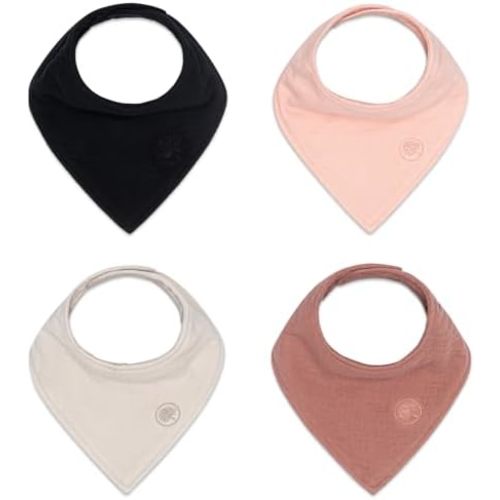 Parker Baby Muslin Bandana Drool Bibs | 100% Soft Muslin Cotton, Absorbent & Adjustable | Stylish Teething & Drooling Bibs
