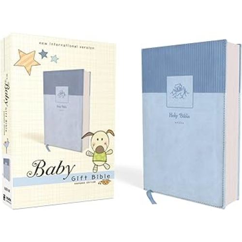 NIV, Baby Gift Bible, Holy Bible, Leathersoft, Blue, Red Letter, Comfort Print: Keepsake Edition