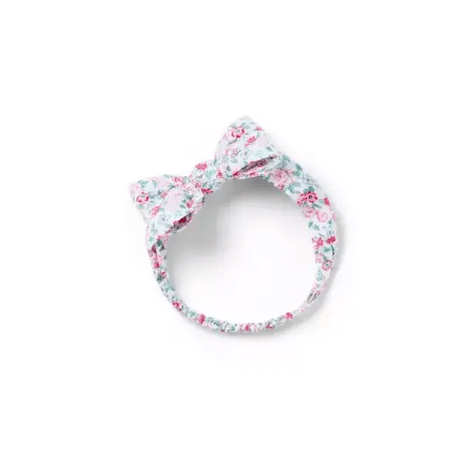Baby Jet Ivory Ditsy Floral Baby Ditsy Floral Bow Soft Headband by Janie and Jack