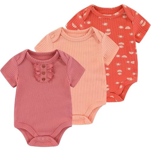 Baby Bodysuit Boy Girl Clothes Soft Newborn Infant Outfit Short Sleeve Romper