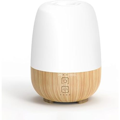 SEEDSEEL 150ML Cordless Essential Oil Diffuser, Built-in 6000mAH Rechargeable Battery, 7-Hour Runtime, 7 LED Color Changing Lights, Portable Aromatherapy Diffuser for Home,Office,Outdoor