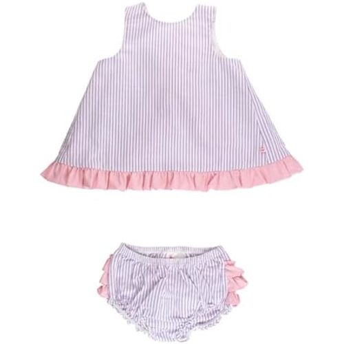 RuffleButts Baby/Toddler Girls Swing Top & Bloomer Coordinated Set