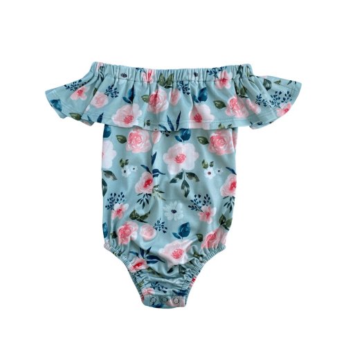 Isla Flutter Sleeve Leotard - Vintage Spring Floral