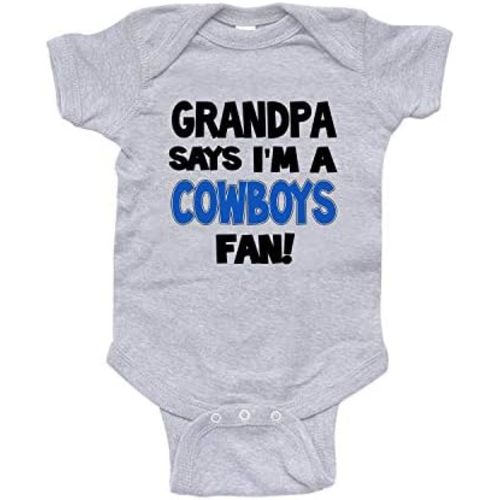 NanyCrafts' Grandpa Says I'm a Cowboys Fan Baby Bodysuit, Baby Cowboys Fan