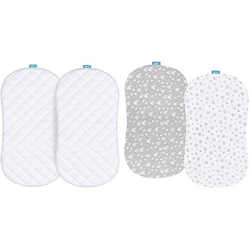 Bassinet Mattress Pad Covers and Sheets for Halo Bassinest Swivel, Flex, Glide, Premiere & Luxe Series Sleeper