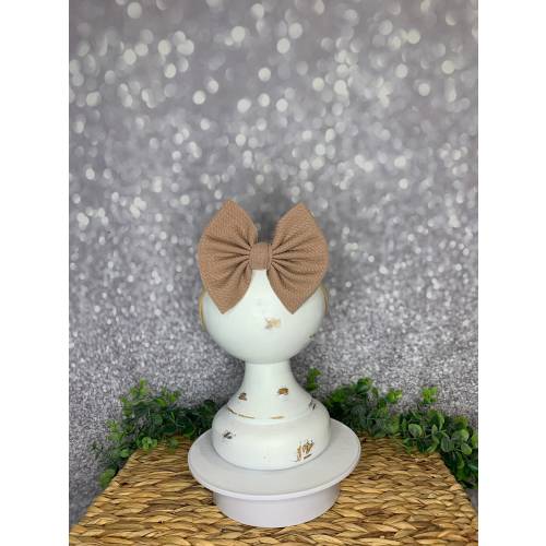 Taupe # 81 Bow on Nylon Headband/Clip, Simply Inspired By Zoe