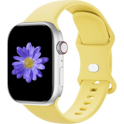 Sport Bands Compatible with Apple Watch 42mm 44mm 45mm 46mm 41mm 38mm 40mm 49mm for Women Men, Soft Silicone Strap for iWatch Wristband Series Ultra SE 11 10 9 8 7 6 5 4 3 2 1