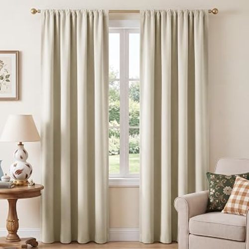 NICETOWN curtains 100% blackout color beige