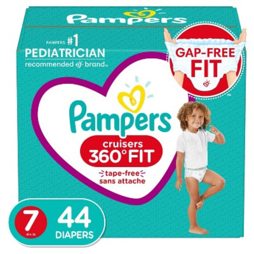 Pampers Cruisers 360 Disposable Diapers - Size 7, 44