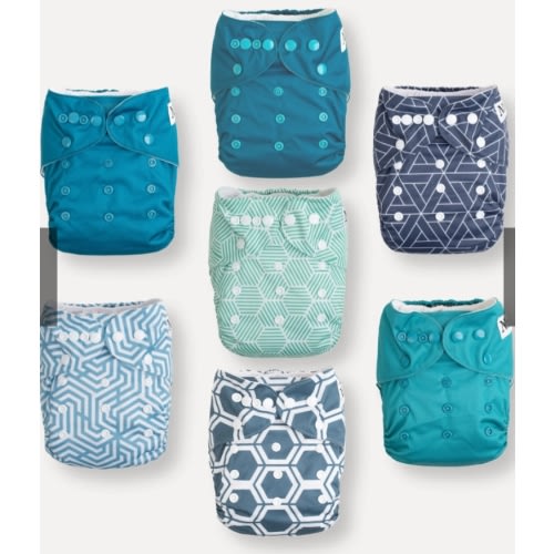Dimensional Blues - Cloth Diapers with Inserts