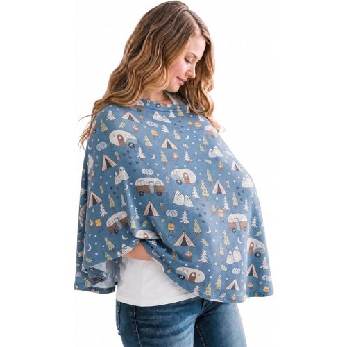 Copper Pearl Multi-Use Cover: Car Seat Covers, Nursing Cover, and Stroller Cover for Sun - Stretchy Fabric, All-Season Use, Stylish Designs, Easy Access for Moms - Bridger