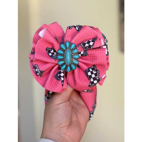 Checkered Lightning Bolt Messy Headwrap