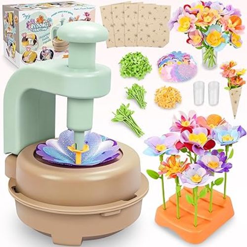 Fabric Flower Bouquets Toys, DIY Craft Kits Toys for Kids - Flowers Market Toy, Build Your Flower Bouquet, Arts & Crafts for 4 5 6 7 8 Year Toddler Girl, Educational Activity Preschool B-Day Gifts