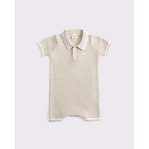 baby icon sweater polo romper