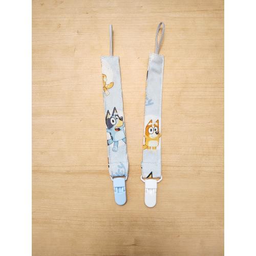 Bluey Inspired Baby Pacifier clips. sold separately or as a set. Handmade.