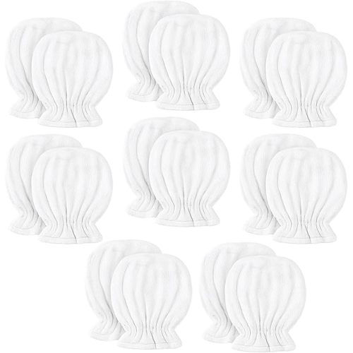 Newborn Baby Muslin Mittens 0-6 Months (White)