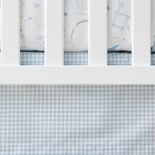 Ditsy Gingham Organic Cotton Crib Skirt | The Company Store