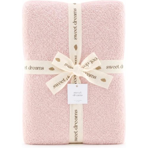 Sweet Dreams Soft 30x40 Baby Blanket - Breathable Blanket for Boys & Girls, Swaddle, Tummy Time (Pink)