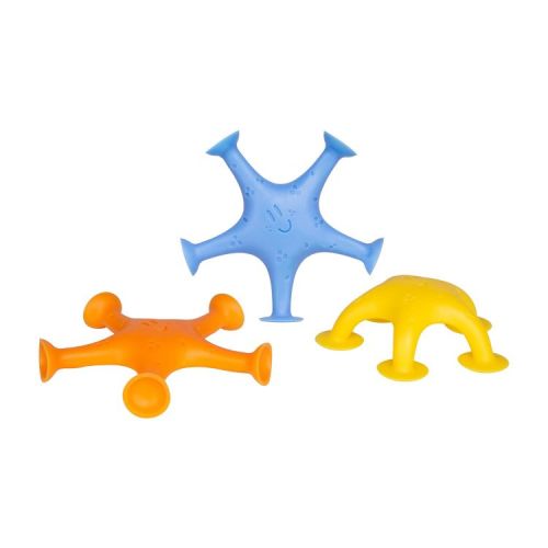 Ubbi Starfish Suction Cup Bath Toy: BPA-Free, Sensory Development Focus, 3-Piece Set