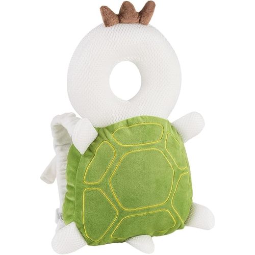 Baby Head Protection Backpack, Baby Soft & Lightweight Pads - Prevents Bebes Backward Fall, Cute Cartoon Design (Turtle)