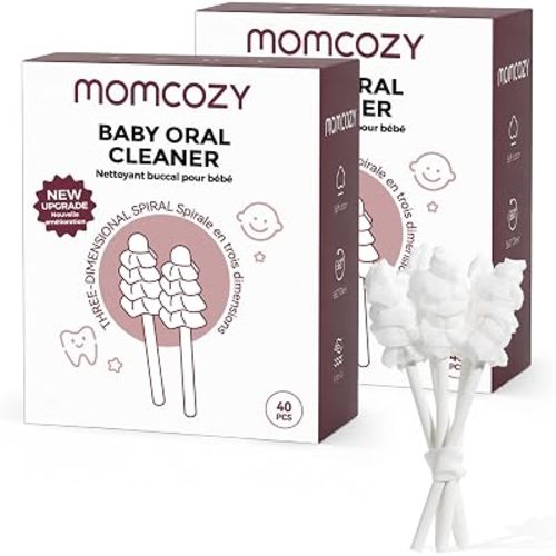 Momcozy Baby Tongue Cleaner Baby Toothbrush Disposable Oral Cleaner 80Count