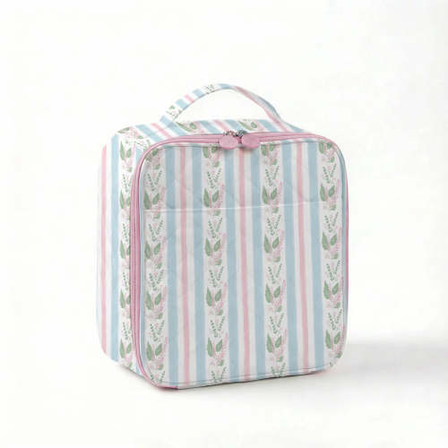 Blue Floral Stripe Lunchbox