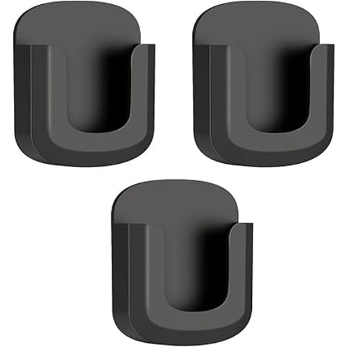 3 Pack Wall Mount Bracket for Camera, Adhesive Camera Mount, No Drill No Screws(Black, Camera not Included)