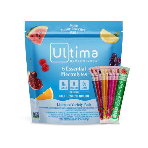 Ultima Replenisher, Electrolyte Drink Mix Packets, Sugar Free Daily Hydration Powder, Ultimate Variety Variety Pack, 36 Count Stickpacks