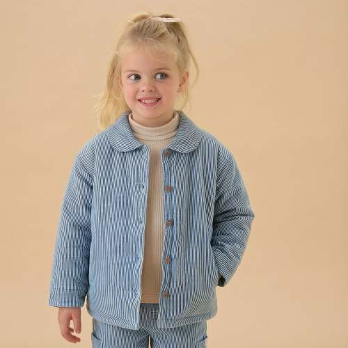 Striped Soft Padded Denim Jacket - 9-12 Months