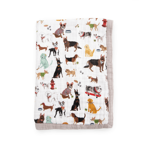 Cotton Muslin Baby Quilt - Woof