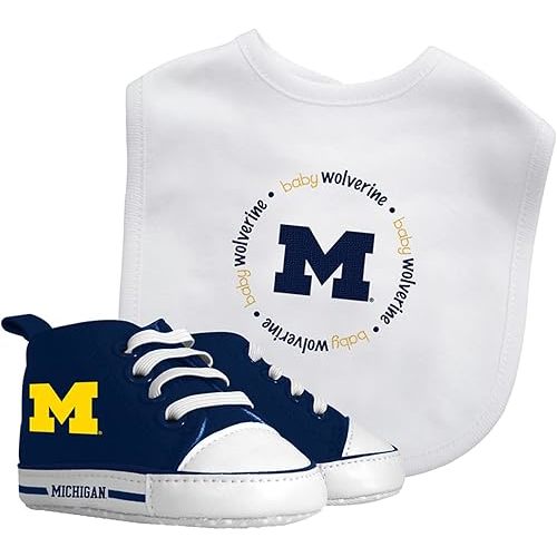 Baby Fanatic NCAA 2-Piece Gift Set - Bib & Pre-Walkers