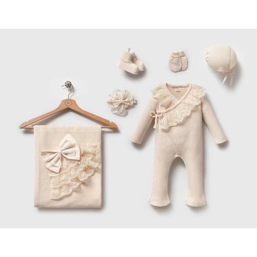 Baby Girl Coming Home Outfit Newborn Girl Coming Home Outfit Organic Baby Clothes Baby Hospital Outfit Knit Baby Clothes