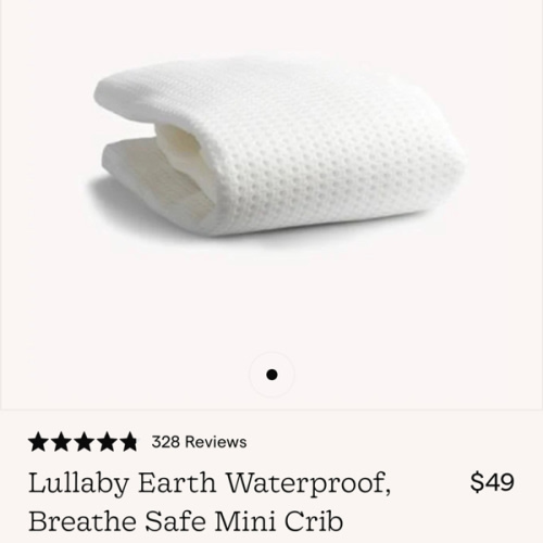 Lullaby Earth Waterproof, Breathe Safe Mini Crib Mattress Cover