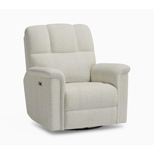 Lullaby Power Recliner Performance Heathered Basketweave Dove