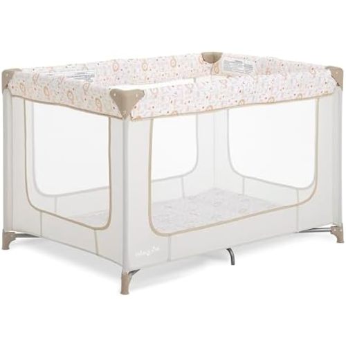 Dream On Me Zodiak Portable Playard, Compact for Travel, Carry Bag, Beige