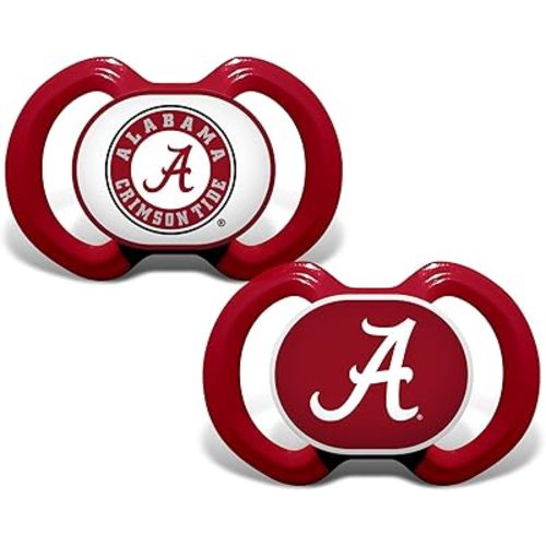 Baby Fanatic Pacifier Set, University of Alabama Crimson Tide, One Size, 2 Count