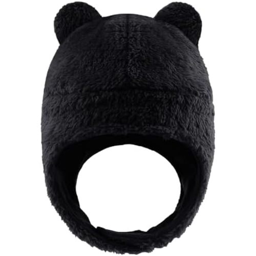 Bear Baby Winter Hat Toddler Earflap Beanie Unisex Infant Snow Cap Warm Fleece Kids Trapper Hats for Girls Boys 0-36M