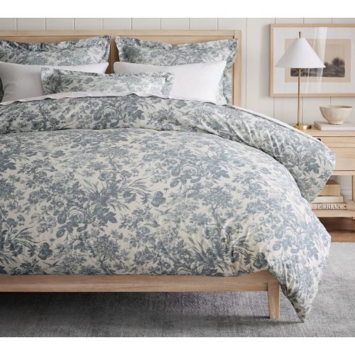 Sorrel Toile Duvet, Steel Blue, Full/Queen